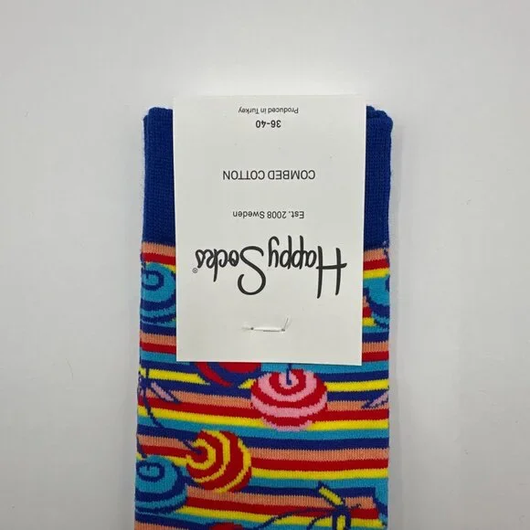 4 Pairs Happy Socks Size Medium Unisex NWT - Picture 7 of 13